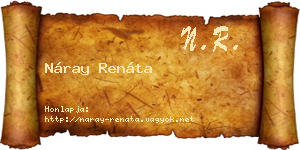 Náray Renáta névjegykártya